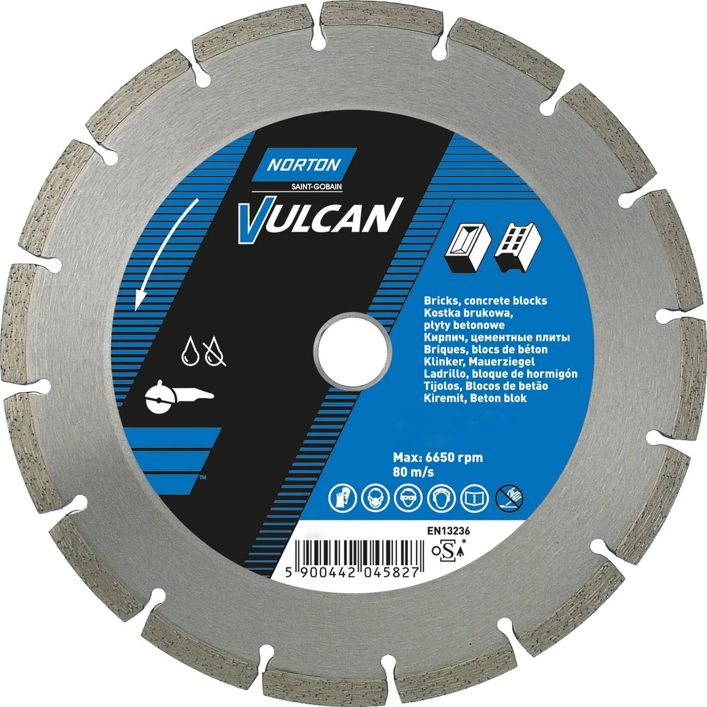 NORTON trennscheibe vulcan universal diamond disk vulcan universal 125x7x2x22.23