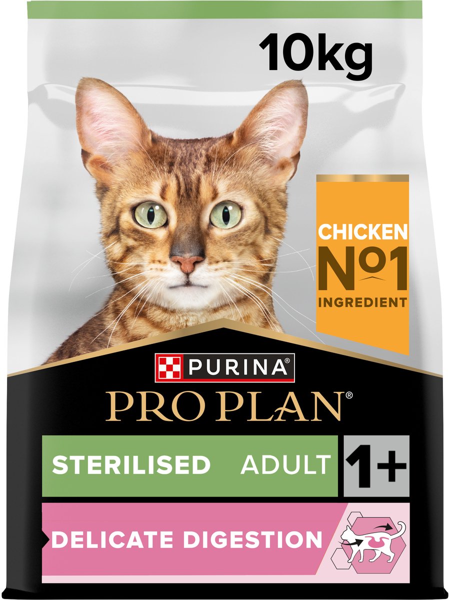 Pro Plan sterilised adult delicate digestion - kattenvoer droogvoer - kip - 10 kg
