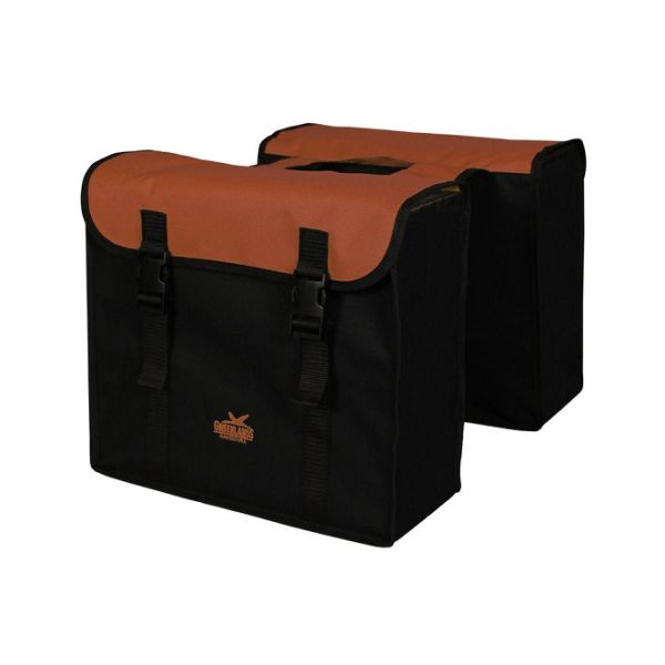 Greenlands Dubbele fietstas 34 liter 37 x 33 x 14cm (2x) - zwart brique