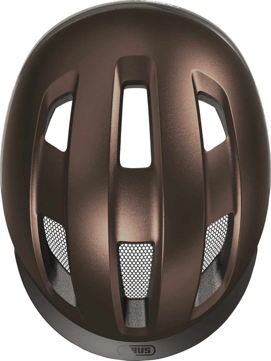 ABUS Fietshelm purl-y ace metallic copper l - 57-61 cm - bruin - geschikt voor gebruik op speed pedelecs - elektrische fietsen - snorfietsen - nta-8776 360 g