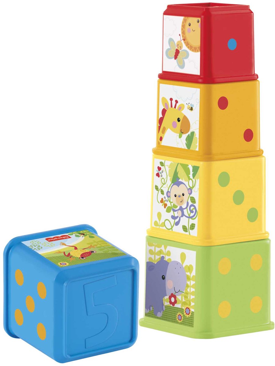 Fisher-Price stapel en leer blokken - vormenstoof