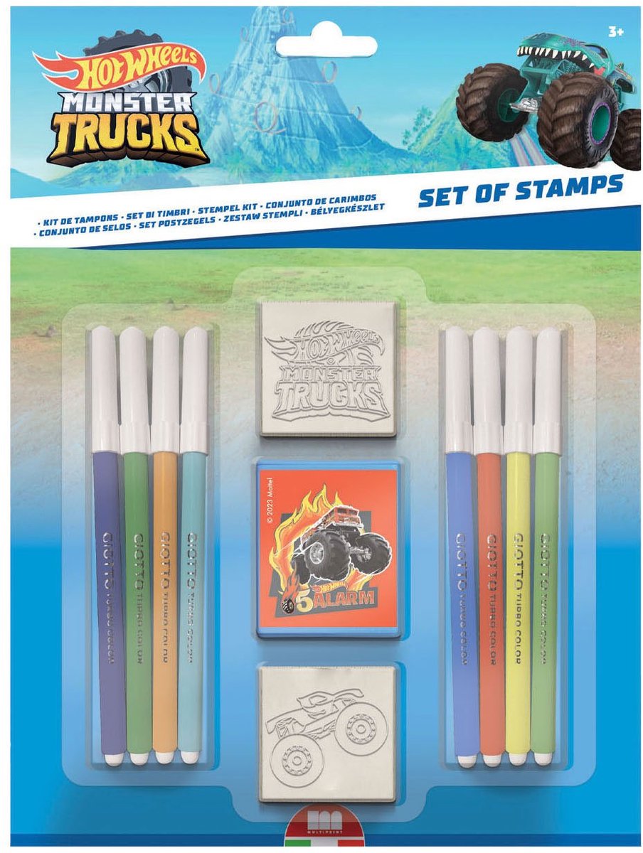 Hot Wheels stempelset creatief speelgoed 11-delig voor kinderen.