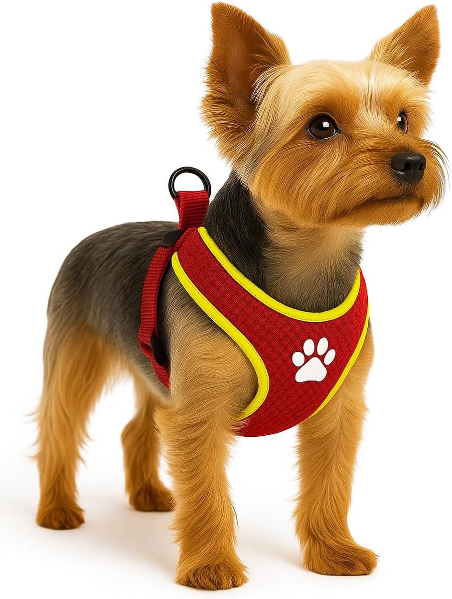 Flamingo Harnas hond – honden tuigje – harnas hond anti trek – hondentuigjes – hondentuig anti trek – step go tasha – rood – maat xs – a:45cm b:45-50cm x 12mm x 5mm