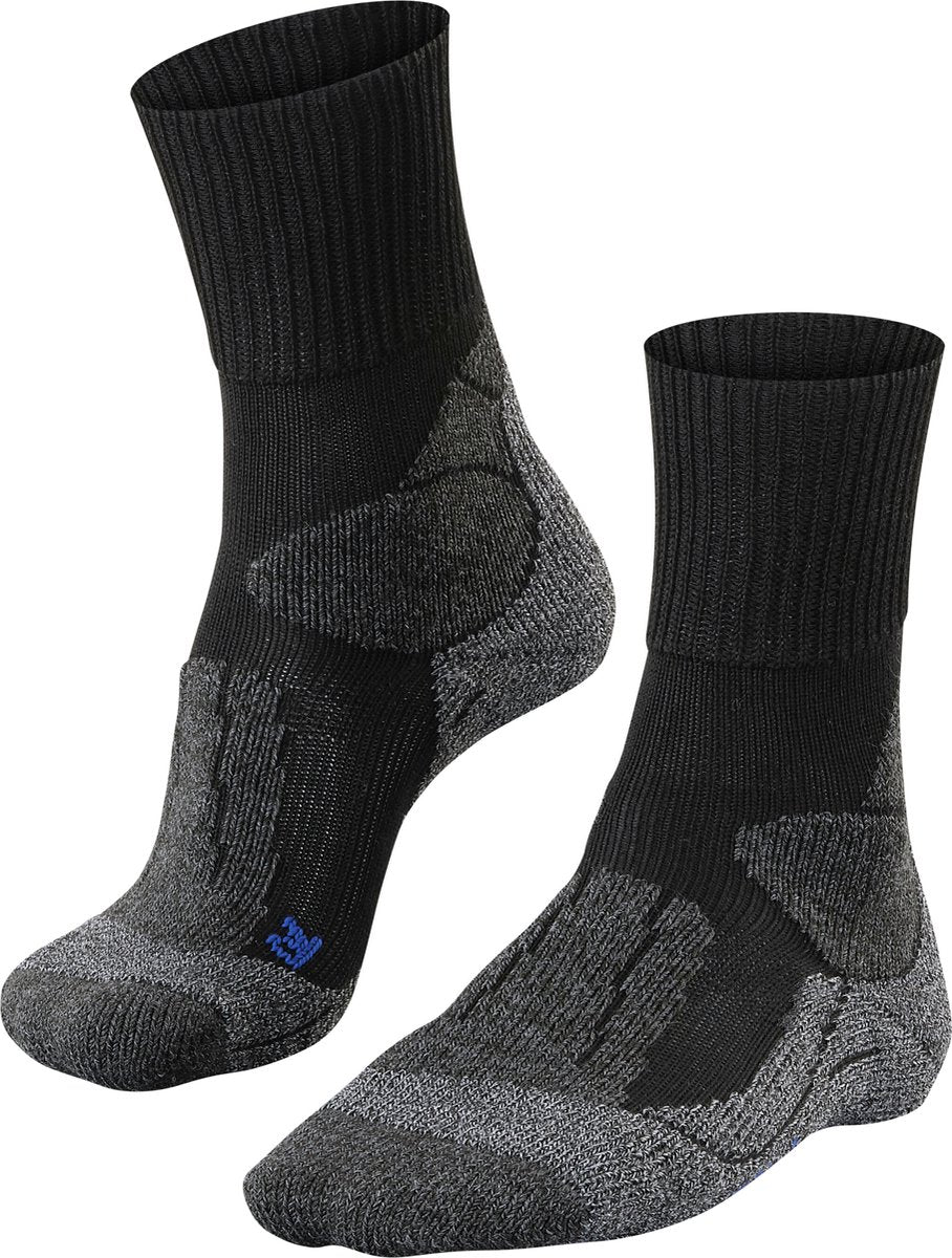 FALKE tk1 cool anti-blaar dik lyocell functioneel materiaal wandelsokken heren zwart - maat 44-45