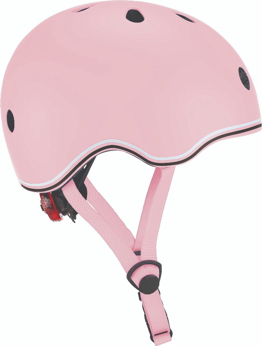 Globber Kinderhelm - go up - pastel roze - verstelbaar 45-51cm - met verlichting - sterke polycarbonaat buitenschaal