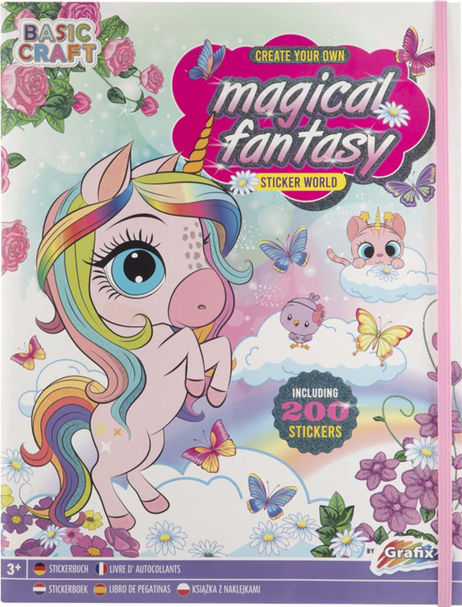 Grafix Stickerboek magical fantasy met 200 stickers