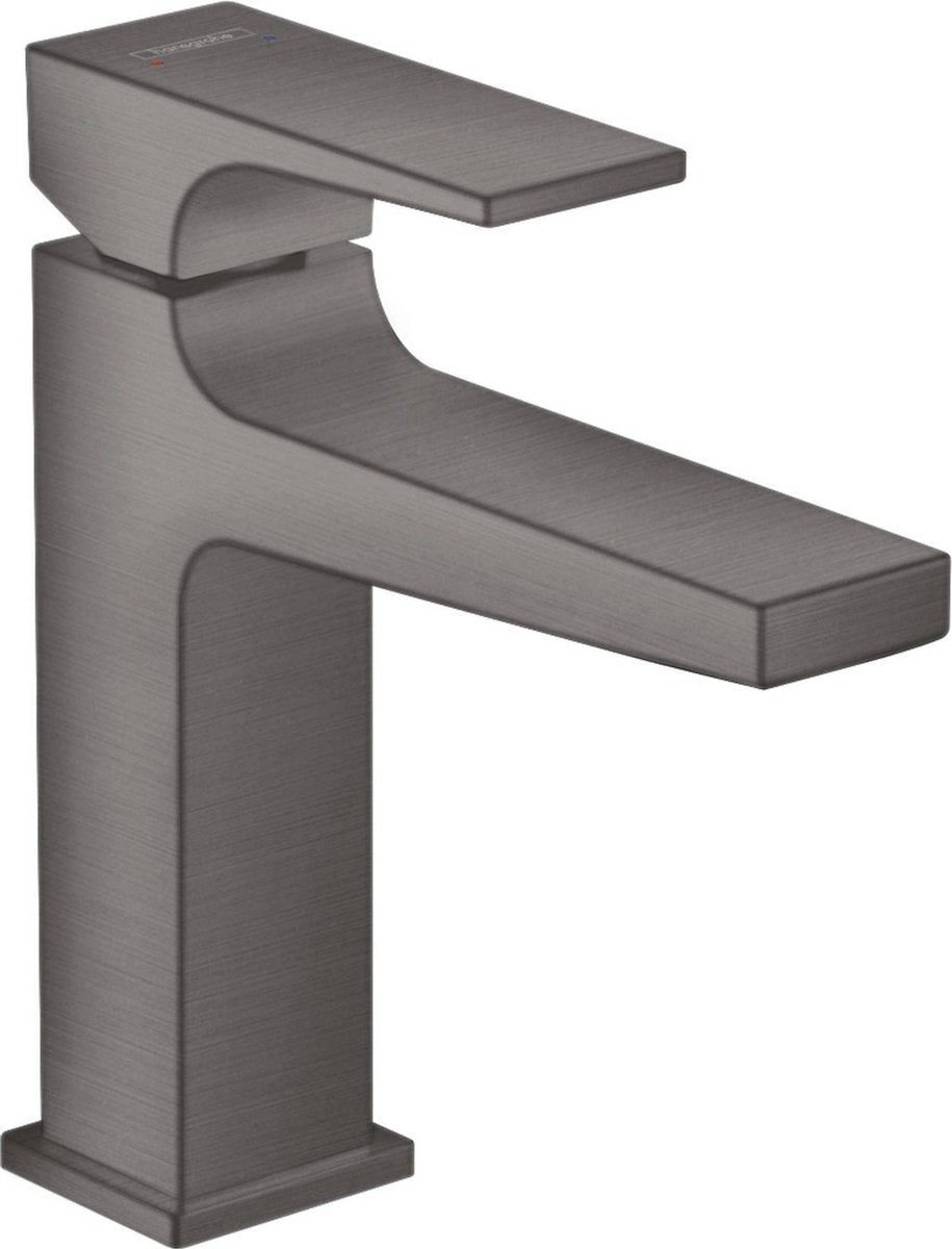 Hansgrohe metropol ééngreeps wastafelmengkraan 110 met afvoerplug brushed black chrome