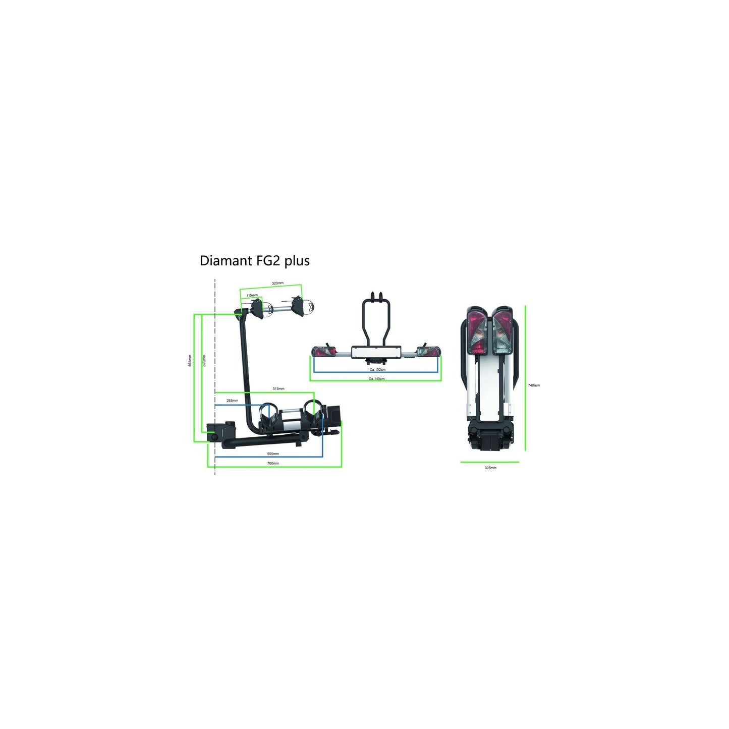 Pro-User fietsendrager diamant fg2 plus
