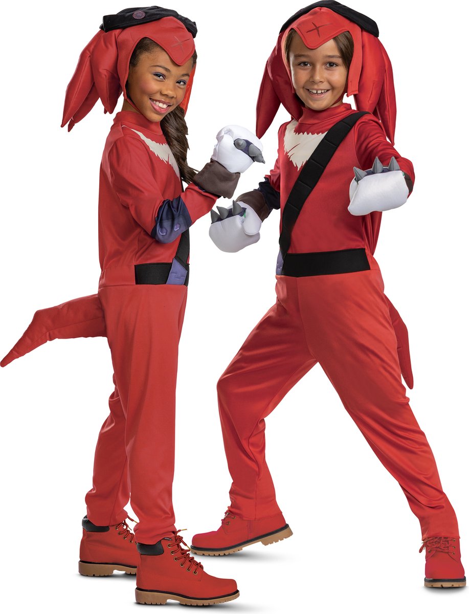 Disguise Sonic movie 2, knuckles outfit, maat m (7-8 jaar), jongens