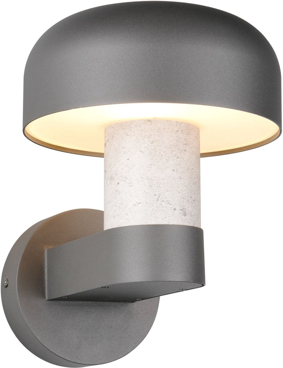 TRIO fraser - wandlamp - betonkleurig - excl. 1x e27 4,9 w - wandmontage - buitenverlichting - ip54