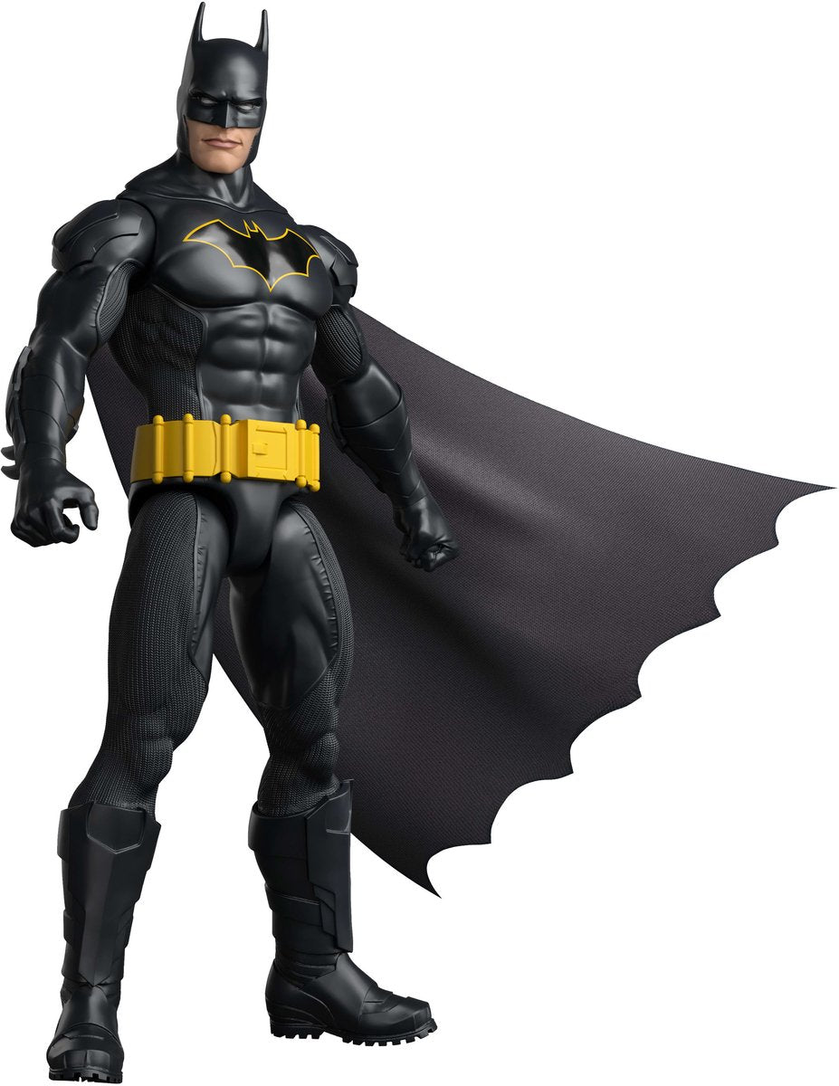 Mattel Dc comics dc batman actiefiguur van 30 cm - zwarte batsuit met 7 beweegbare punten