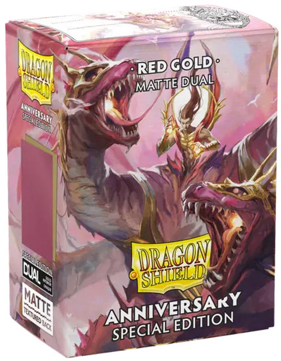 Dragonshield Dragon shield – matte dual sleeves pomegranate and gold 100x