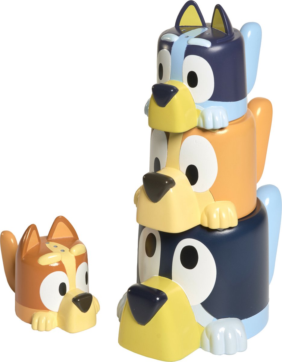 Tomy Bluey - bluey familie stapel- en schenkbekers - badspeelgoed