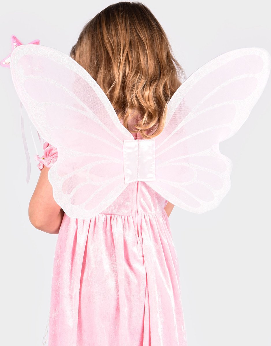 Den Goda Fen fee vleugels roze 36cm - verkleedaccessoire speelgoed.