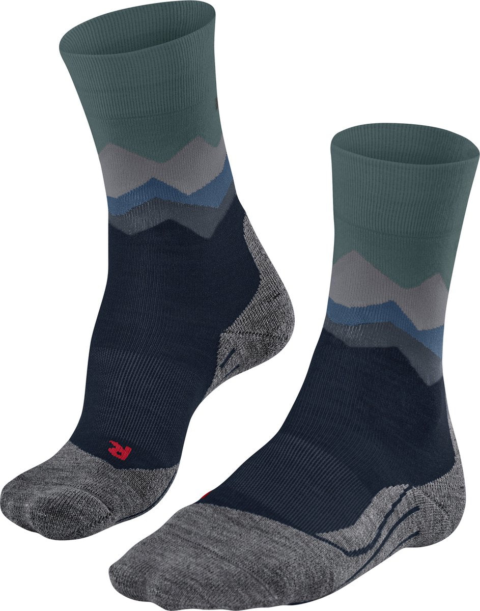 FALKE tk2 anti-blaar dik wol functioneel materiaal wandelsokken heren blauw - maat 46-48