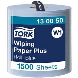Poetspapier Tork W1 2-laags blauw