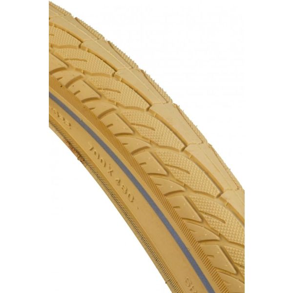 Dutchperfect Buitenband dutch perfect 28 x 1.75 47-622mm anti-lek - creme met reflectie