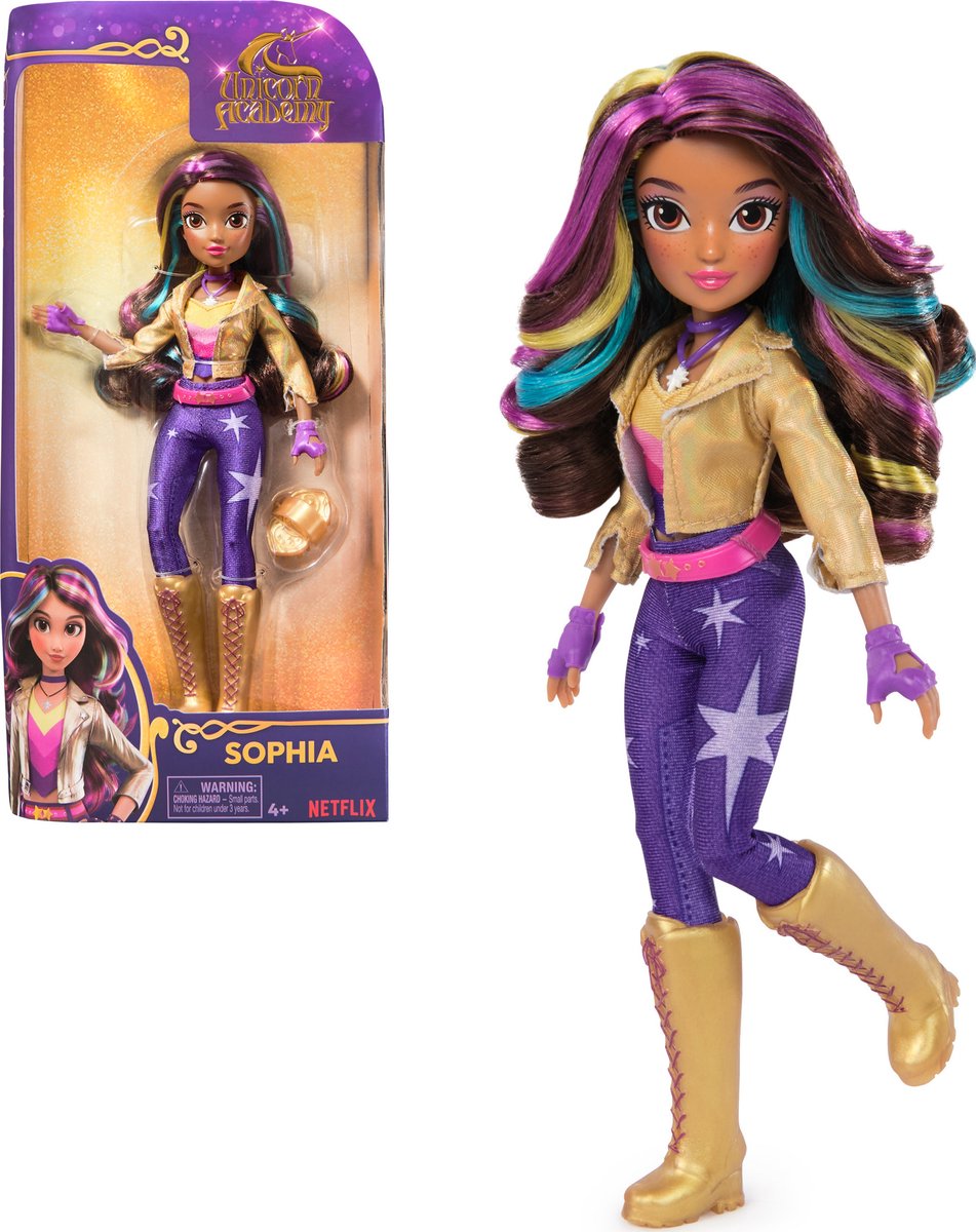 Unicorn Academy – pop sophia - met 6 modeaccessoires en borstel