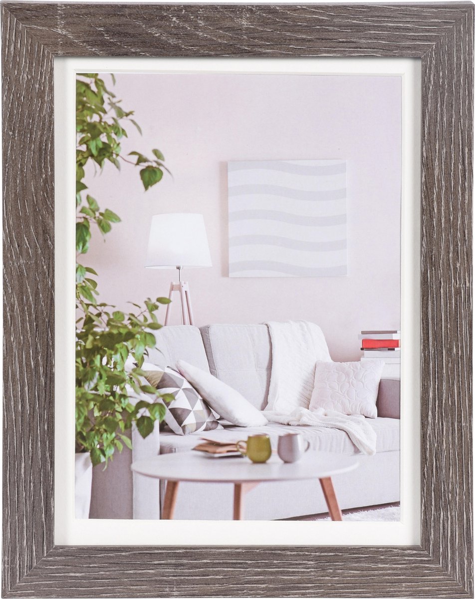 Henzo Fotolijst - - modern - fotomaat 15x20 cm - donkergrijs