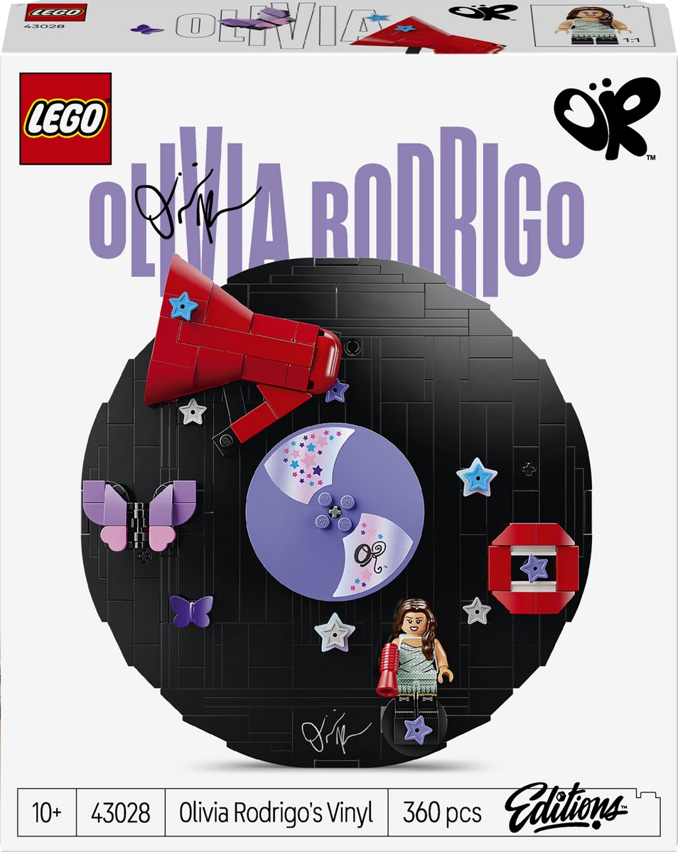 LEGO editions olivia rodrigo's vinylplaat bouwpakket voor kinderen - 43028