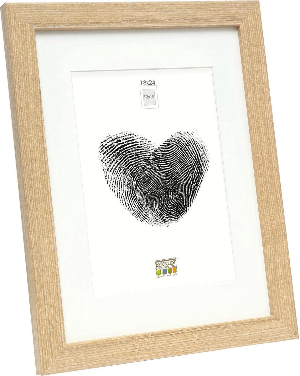 Deknudt Frames fotolijst - naturel - passe-partout - 13x18 18x24 cm