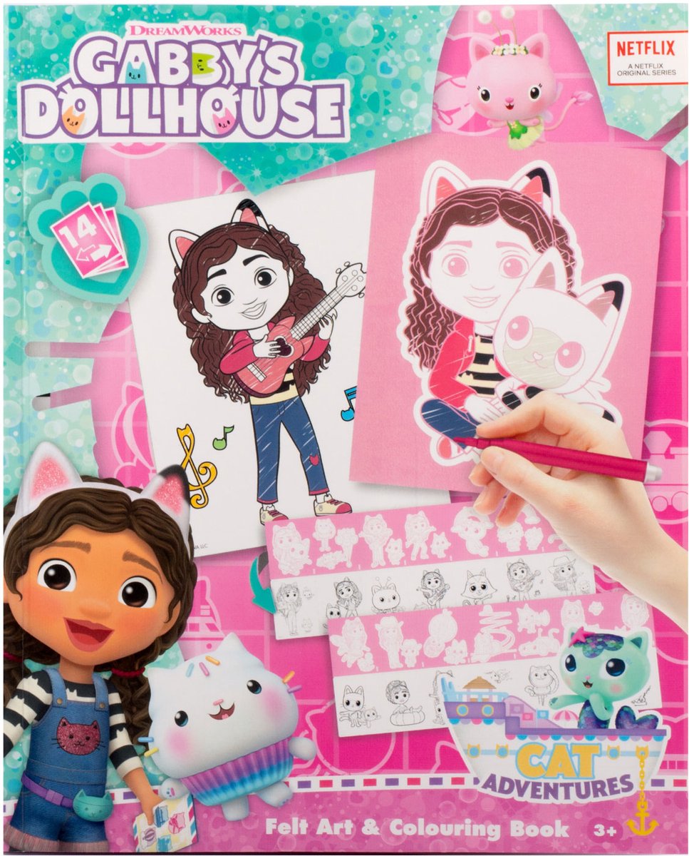 Canenco Gabby's dollhouse viltkunst kleurboek