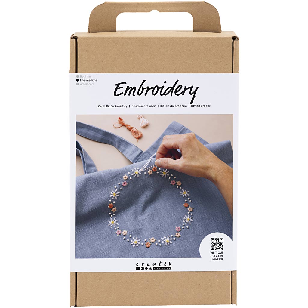 Creativ Company Https: www.cchobby.nl hobbyset-borduurwerk-draagtas-pigeon-blue-1-doos