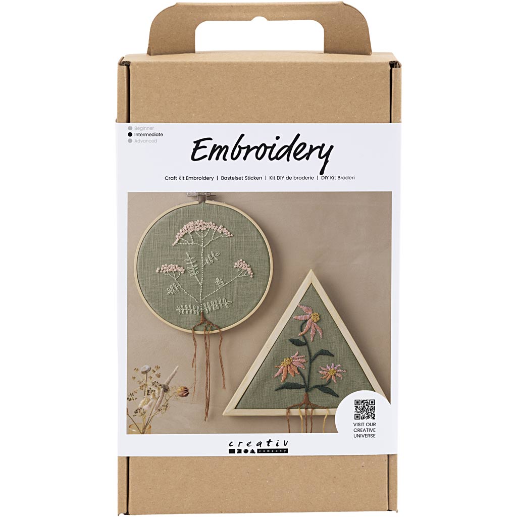 Creativ Company Https: www.cchobby.nl hobbyset-borduurwerk-borduurframe-dusty-groen-1-doos