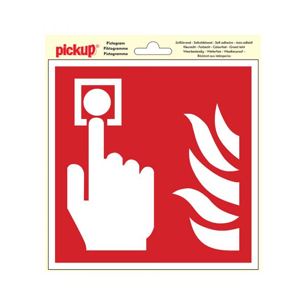 Sticker Plaats brandmelder - 200x200 mm.
