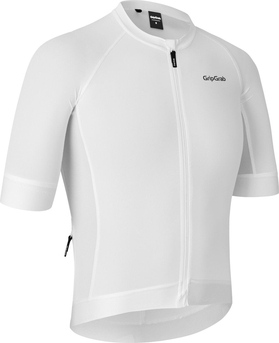 GripGrab - pacr fietsshirt korte mouwen zomer wielrenshirt cycling jersey - wit - heren - maat xxl