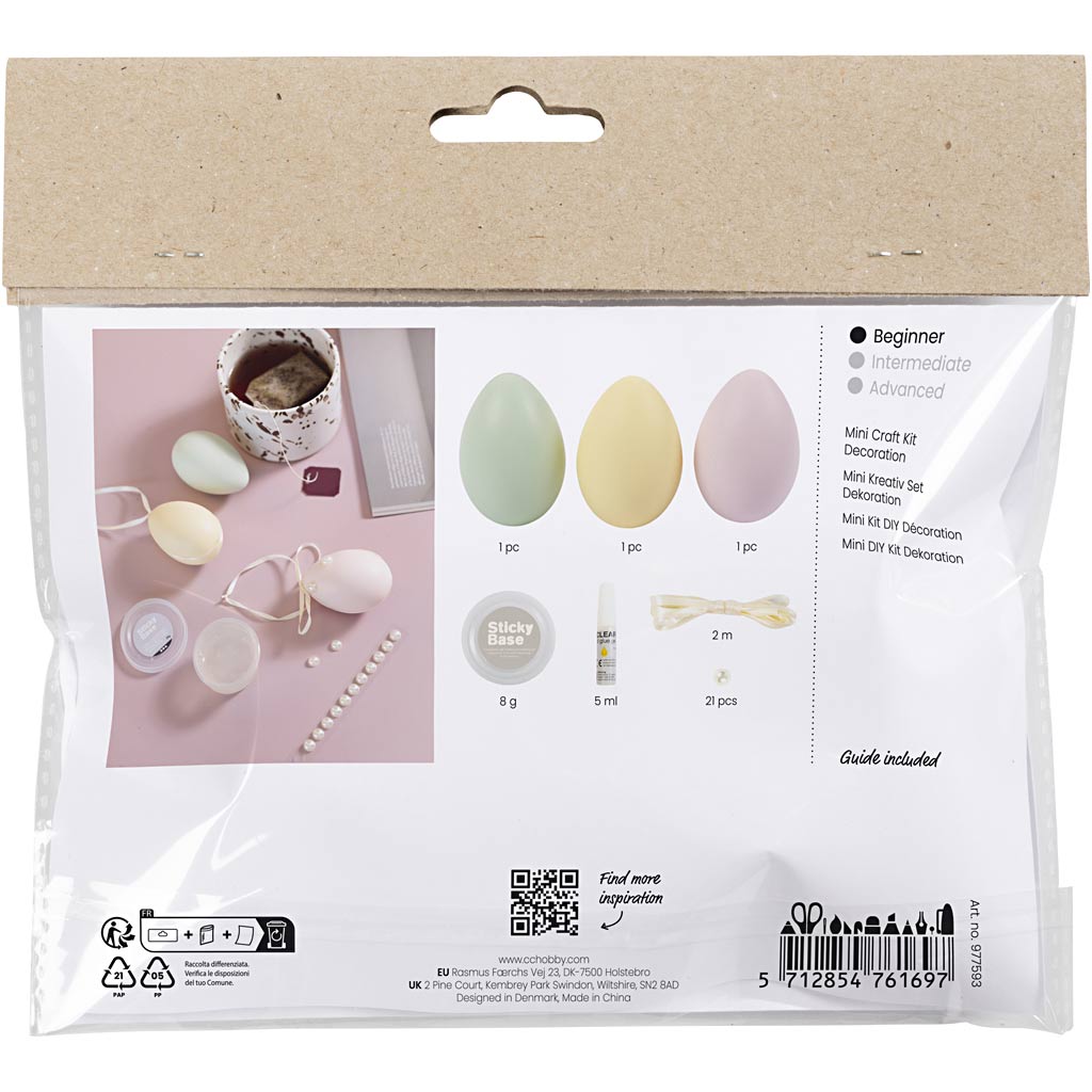 Creativ Company Https: www.cchobby.nl mini-hobbyset-decoratie-eieren-pastelkleuren-1-doos