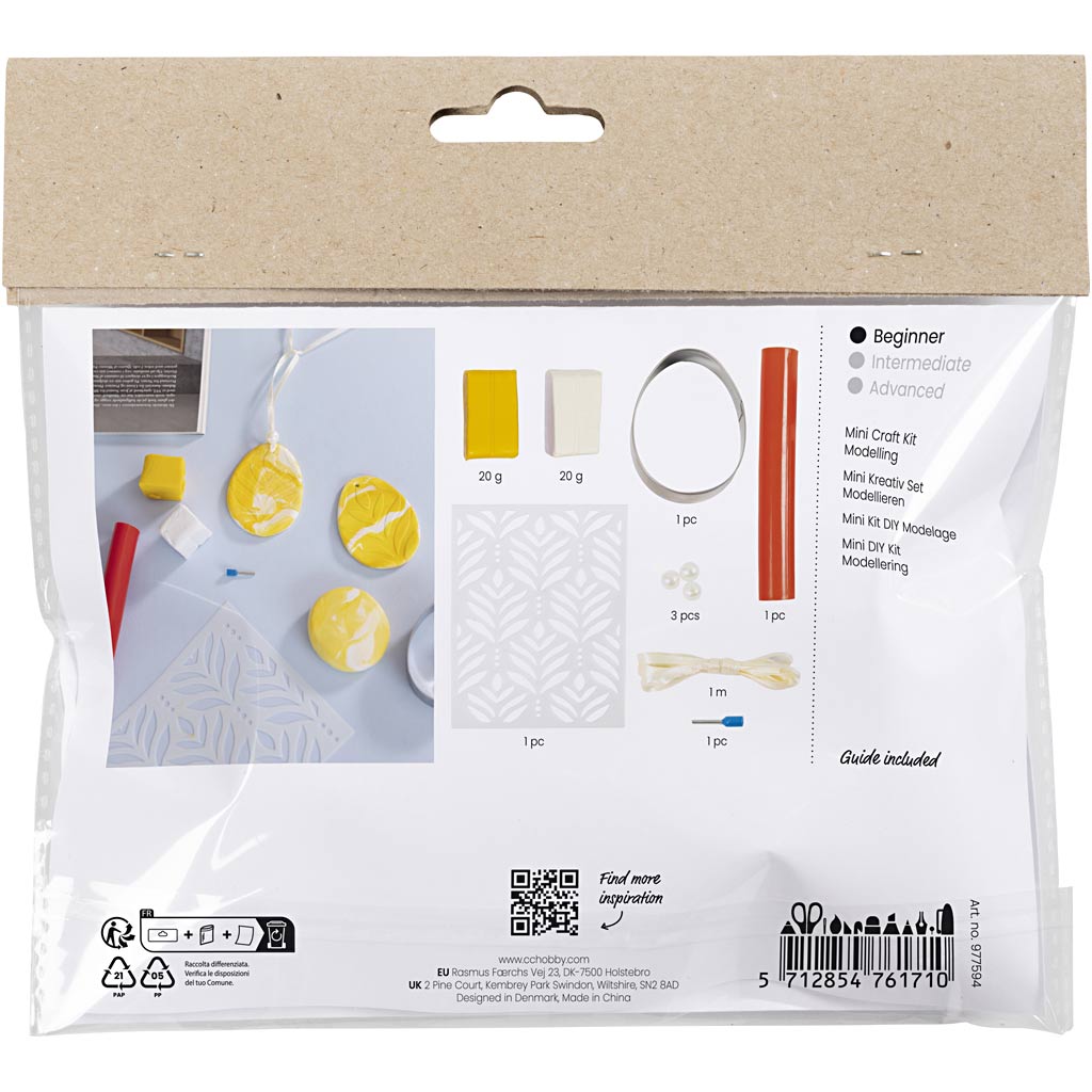 Creativ Company Https: www.cchobby.nl mini-hobbyset-boetseren-ei-lichtgeel-pastelkleuren-1-doos