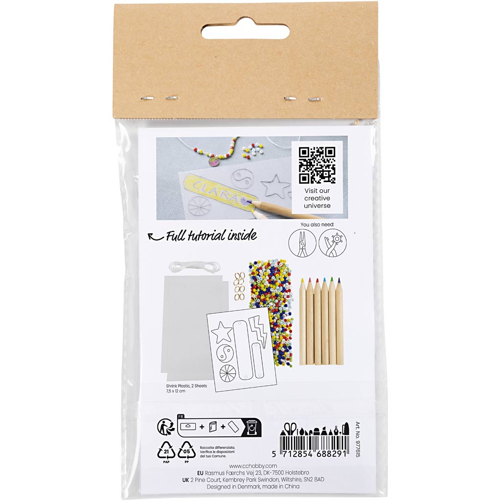 Creativ Company Https: www.cchobby.nl mini-hobbyset-sieraden-krimpfolie-armbanden-1-doos-977615