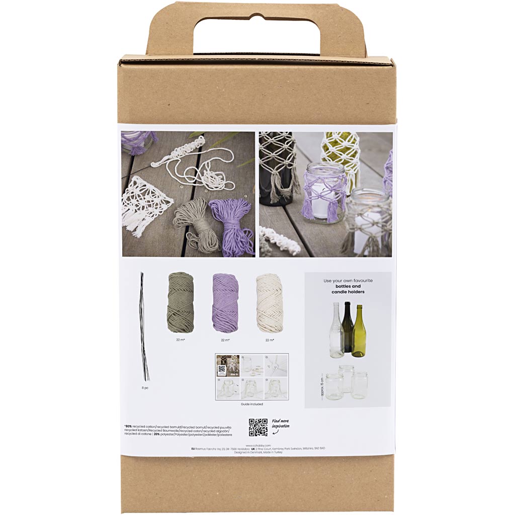Creativ Company Https: www.cchobby.nl hobbyset-macrame-glasdecoratie-1-doos
