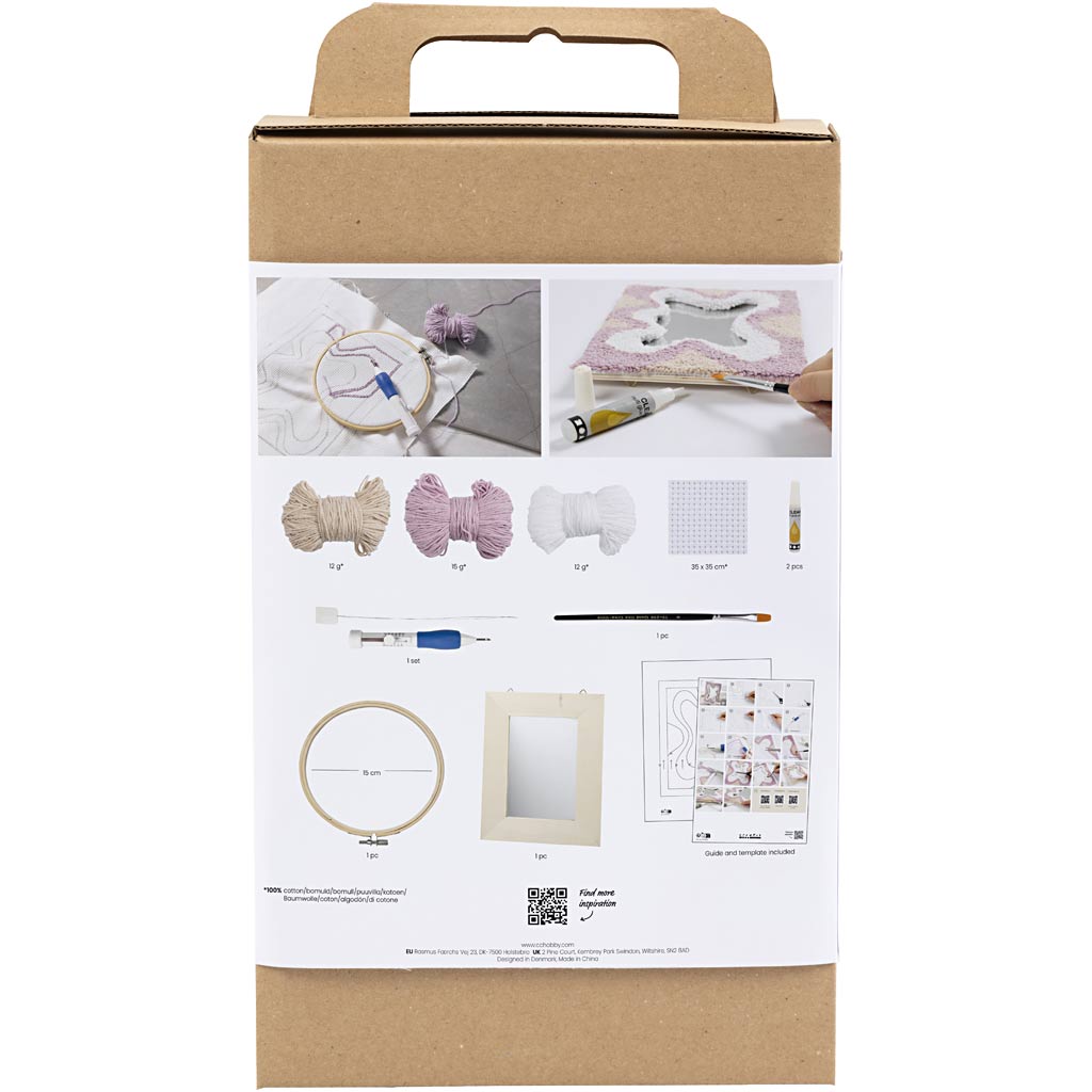 Creativ Company Https: www.cchobby.nl hobbyset-punch-needle-spiegel-pastelkleuren-1-doos