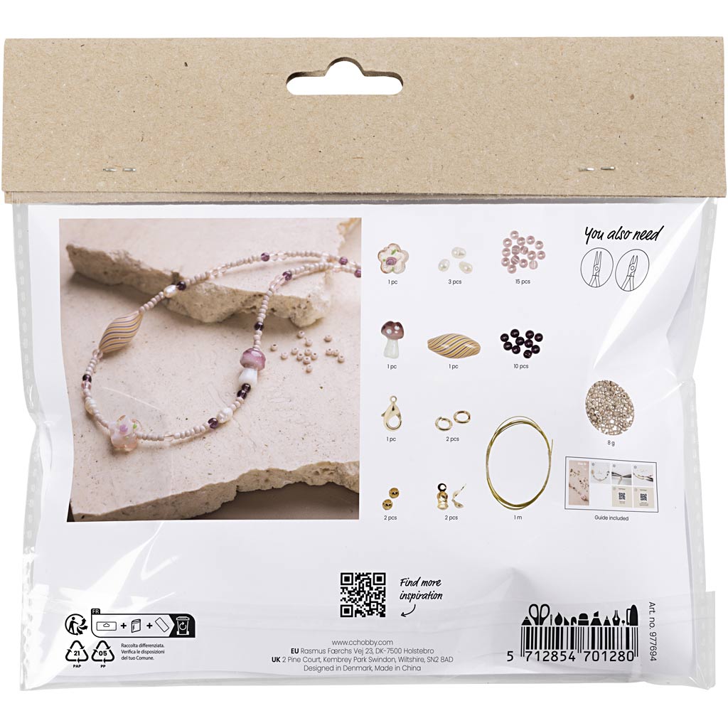 Creativ Company Https: www.cchobby.nl mini-hobbyset-sieraden-stoere-halsketting-roze-harmonie-1-doos