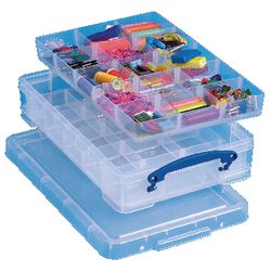 Really Useful Hobbydoos realy useful box 255x520x85mm 4l 30 vakken stapelbaar deksel