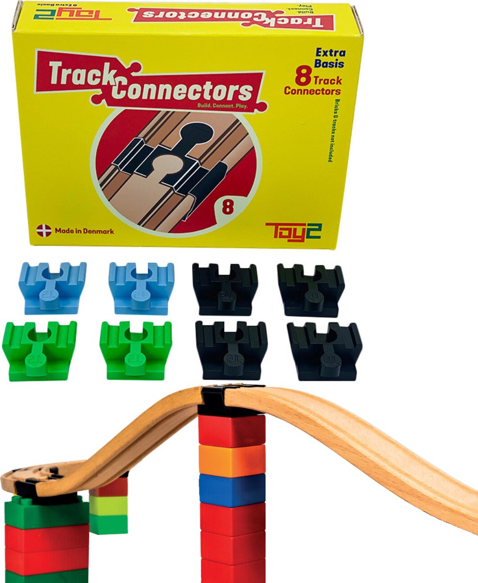 Vedes 8 basis - brio duplo adapters - treinbaanonderdelen - houten treinbaan