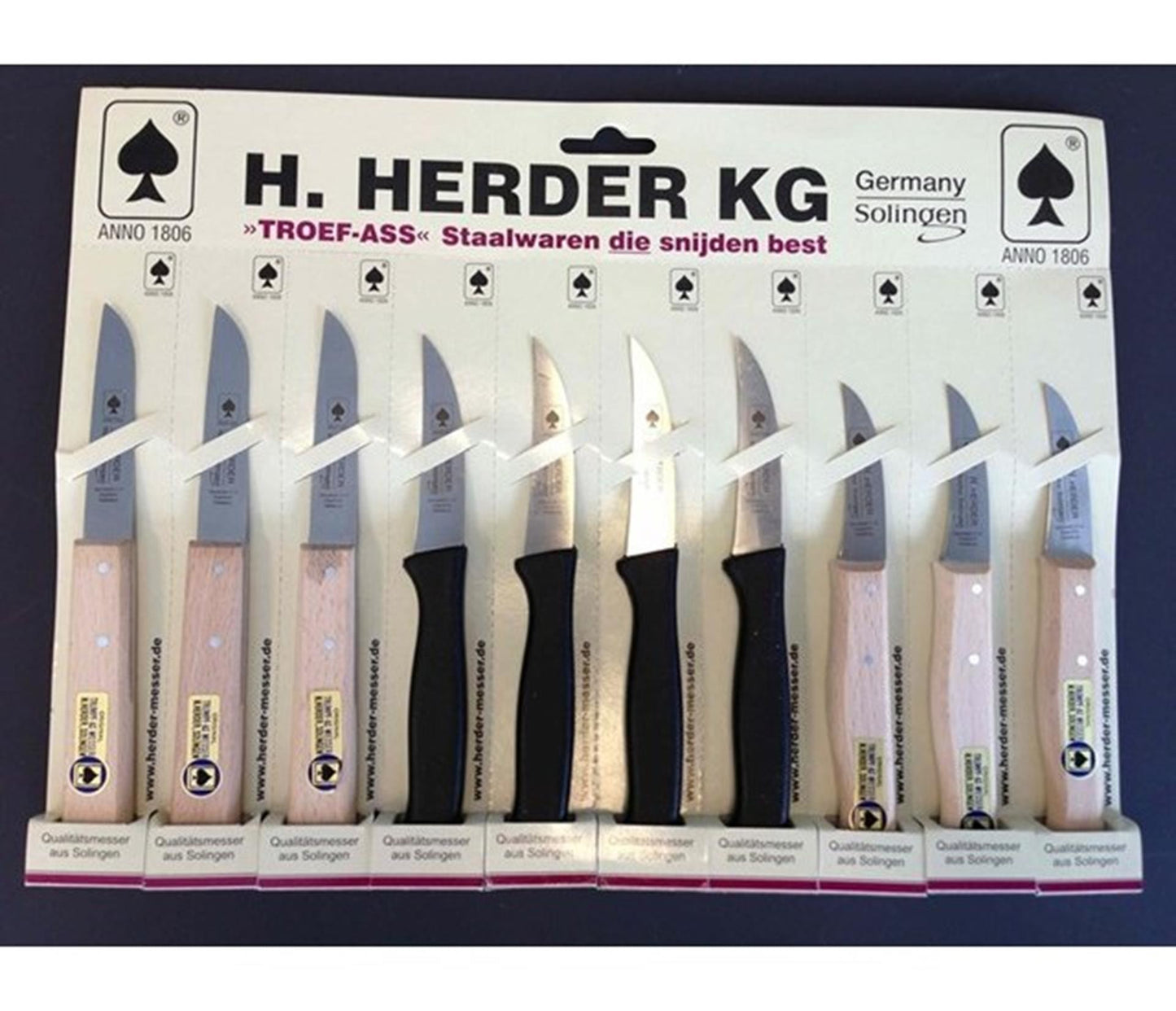 Herder H. schilmesjes rvs assortiment