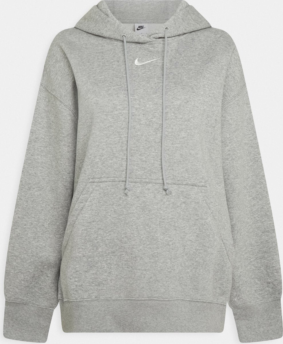 Nike w nsw phnx flc os po hoodie dames sporttrui - grijs - maat xs