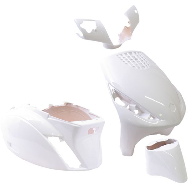 Edge Plaatset 4-delig voor piaggio zip zip 2000 2t 4t vanaf bouwjaar 2000 - glanzend wit