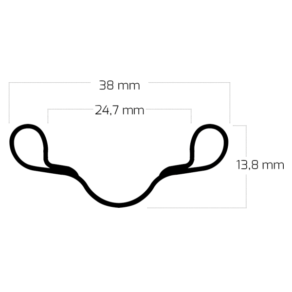 Rigida Velg ryde westwood v38 635 x 24c aluminium 36 gaats 14g - zwart