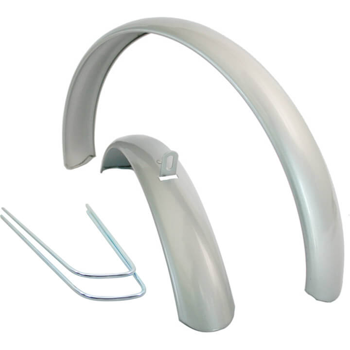 Stel spatborden 24 alu cpl. ATB zilver