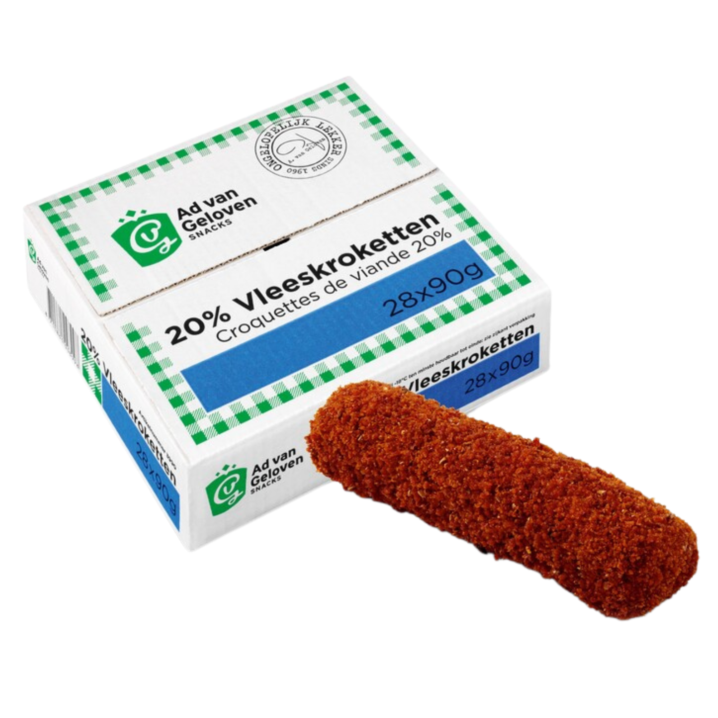 Ad Van Geloven vleeskroket 20% (28x 90 gr)