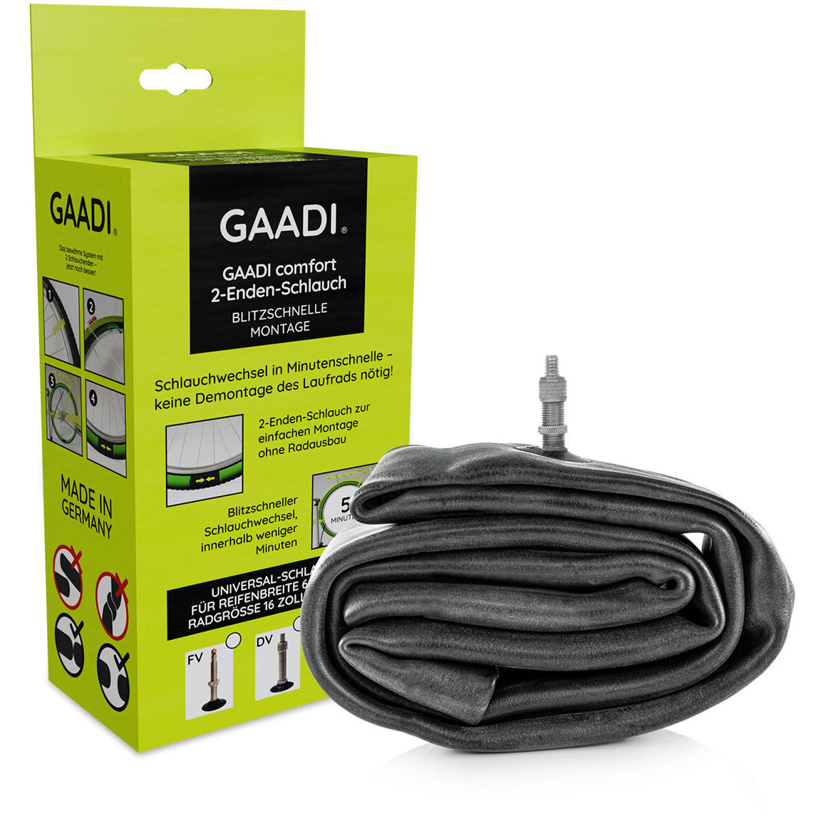Gaadi open binnenband 16-29 dv 40mm 37-57mm