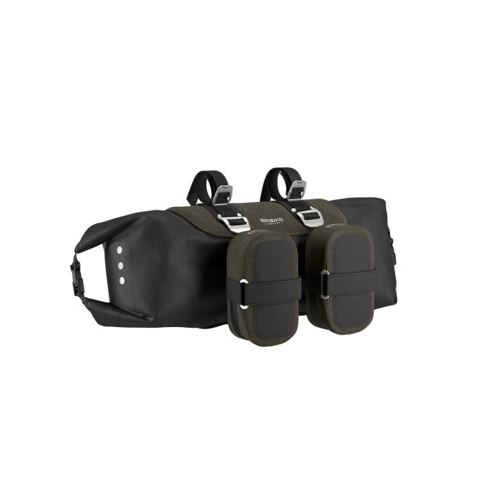 BROOKS Scape handlebar roll (10-12l) - mud green