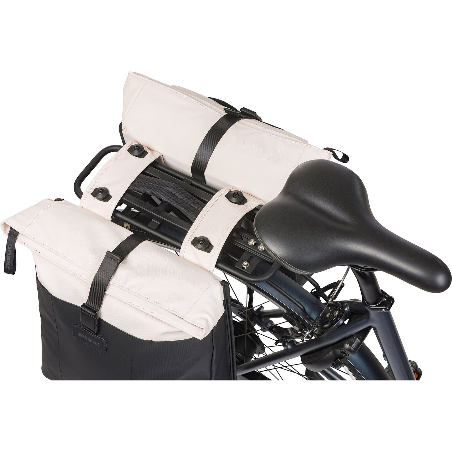 Basil B.V. Tas basil vive dubbel wit zwart | mik | 35l