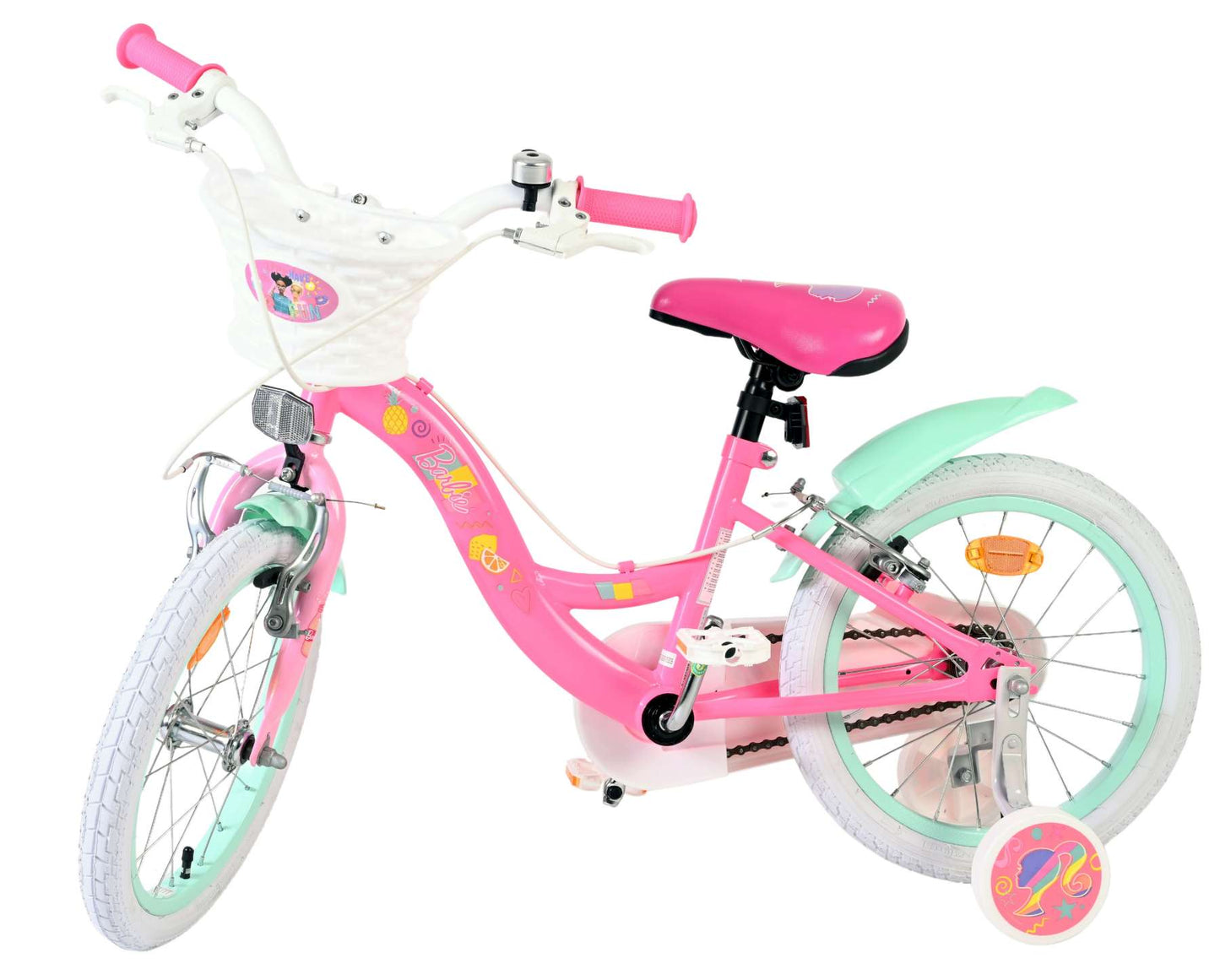 Volare Barbie kinderfiets - meisjes - 16 inch - roze - twee handremmen