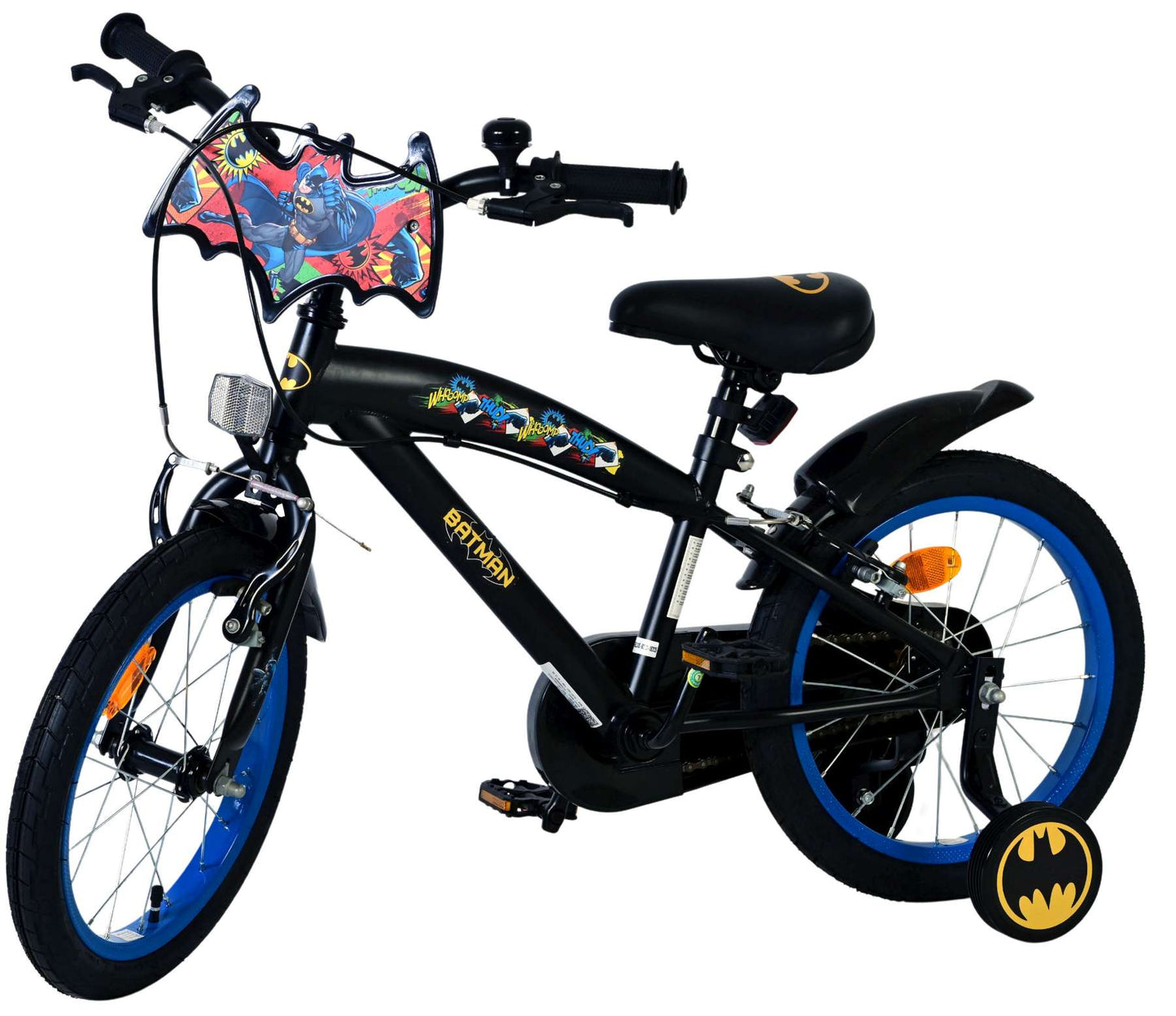 Volare Batman kinderfiets - jongens - 16 inch - zwart - 2 handremmen