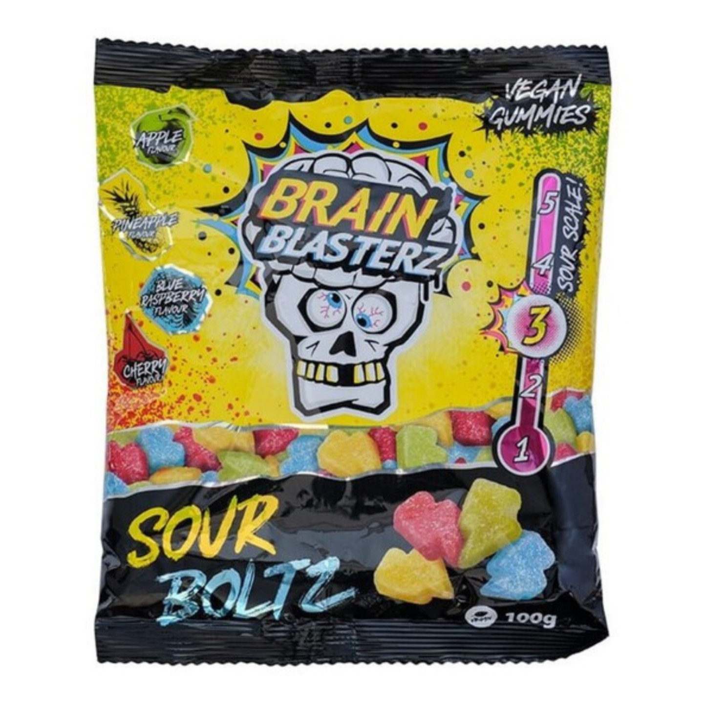 Brain Blasterz sour boltz zakje (16x 100 gr)